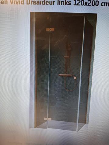 Vivid douchecabine 120 x 100 cm geborsted koper beschikbaar voor biedingen