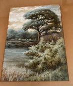 Mooie aquarel landschap  :JW. Hilton 1919, Antiek en Kunst, Ophalen of Verzenden