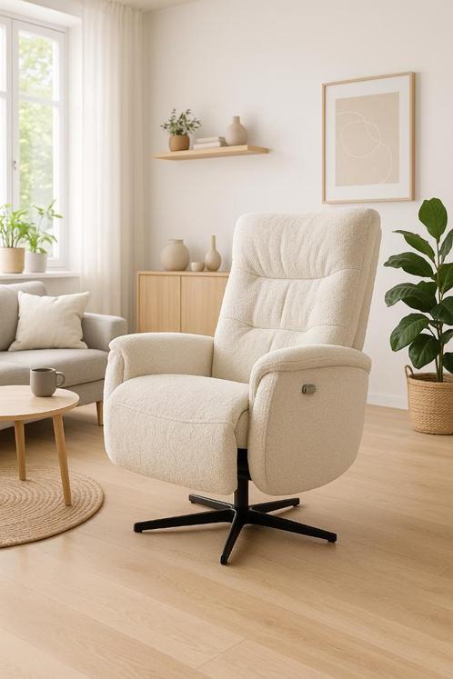 Ralaxfauteuil handverstelbaar leer stof Direct leverbaar!, Huis en Inrichting, Fauteuils, Nieuw, Leer, Metaal, Stof, 50 tot 75 cm