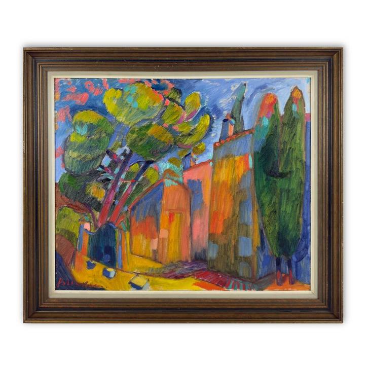 Uniek schilderij van Rob van Trier - 75 x 65 cm, Antiek en Kunst, Kunst | Schilderijen | Modern, Ophalen of Verzenden