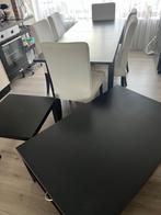 Eettafel met 6 stoelen, salontafel en twee bijzettafels, Huis en Inrichting, Tafels | Eettafels, 50 tot 100 cm, 150 tot 200 cm