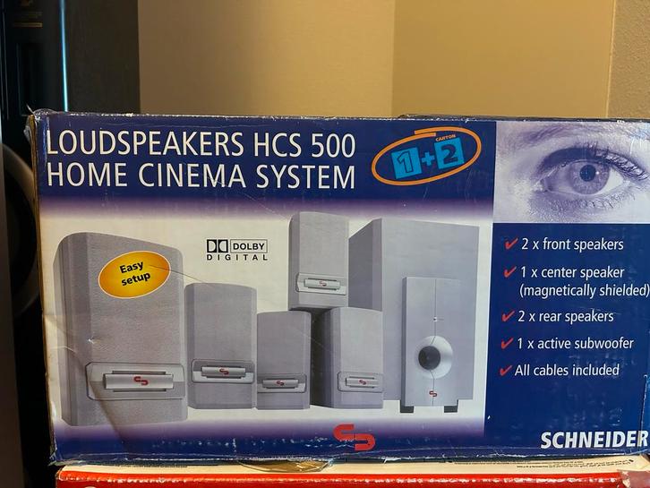 Schneider HCS 500 Home Cinema Systeem, Audio, Tv en Foto, Home Cinema-sets, Gebruikt, Overige spelers, 5.1-systeem, 40 tot 70 watt