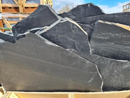 zwarte leisteen flagstones XXL - AKTIEPRIJS, Tuin en Terras, Tegels en Klinkers, Nieuw, Terrastegels, Natuursteen, Ophalen
