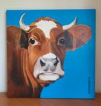 Realistisch schilderij koe "Klaar" acryl op linnen, Antiek en Kunst, Ophalen