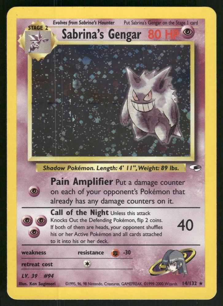 Sabrina's Gengar 14/132 - Gym Heroes (NM), Hobby en Vrije tijd, Verzamelkaartspellen | Pokémon, Gebruikt, Verzenden