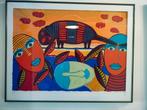 Zeefdruk Ans van Dijk Mbanza Piglet African 2003, Antiek en Kunst, Ophalen of Verzenden