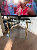 Glazen bijzettafeltje, Ophalen, Minder dan 50 cm, Gebruikt, 50 tot 75 cm