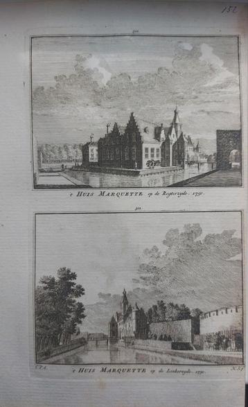 321-322 / Huis Marquette in Heemskerk Gravure 18e eeuw beschikbaar voor biedingen