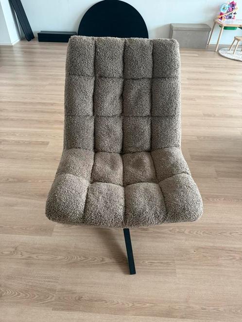 Comfortabele WOOOD fauteuil Job | Teddy stof Taupe | €250, Huis en Inrichting, Fauteuils, Zo goed als nieuw, Stof, 50 tot 75 cm