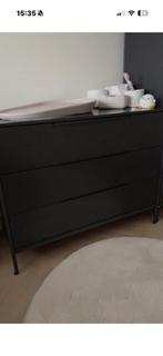 Zwarte commode met marmeren blad, 50 tot 70 cm, Ophalen of Verzenden, Zo goed als nieuw, 75 tot 100 cm