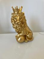Leeuw beeld goud decoratie, Verzamelen, Beelden en Beeldjes, Ophalen of Verzenden, Zo goed als nieuw, Dier