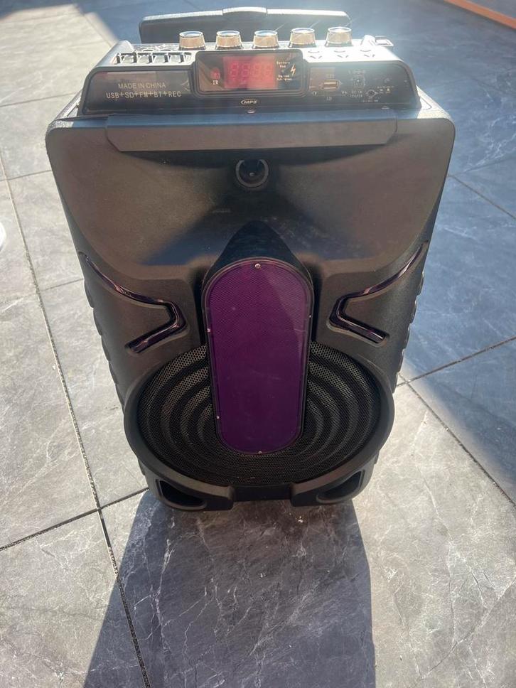 Mobiele Speaker met USB/SD/BT, Audio, Tv en Foto, Luidsprekers, Gebruikt, Overige typen, Minder dan 60 watt, Overige merken, Ophalen of Verzenden