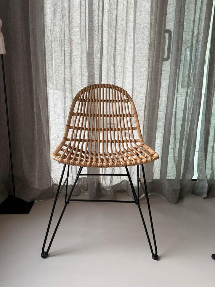 Rotan Eetstoel - Stijlvolle Stoel voor Eetkamer, Huis en Inrichting, Stoelen, Gebruikt, Eén, Riet of Rotan, Bruin, Ophalen