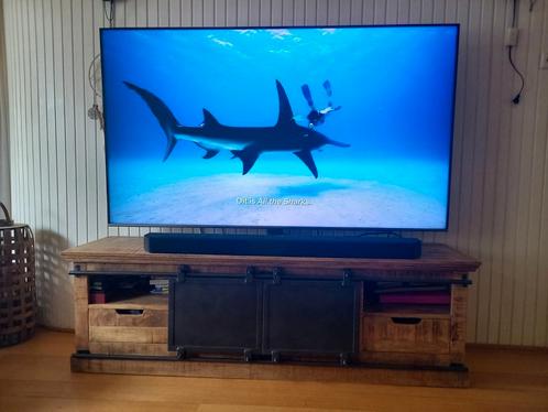 Samsung TV 75 inch Qled + Samsung Soundbar met subwoofer., Huis en Inrichting, Kasten | Buffetkasten, Zo goed als nieuw, 150 tot 200 cm