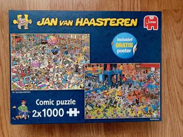Jan van Haasteren - 2x1000 - Speelgoedwinkel + Rollerdisco beschikbaar voor biedingen