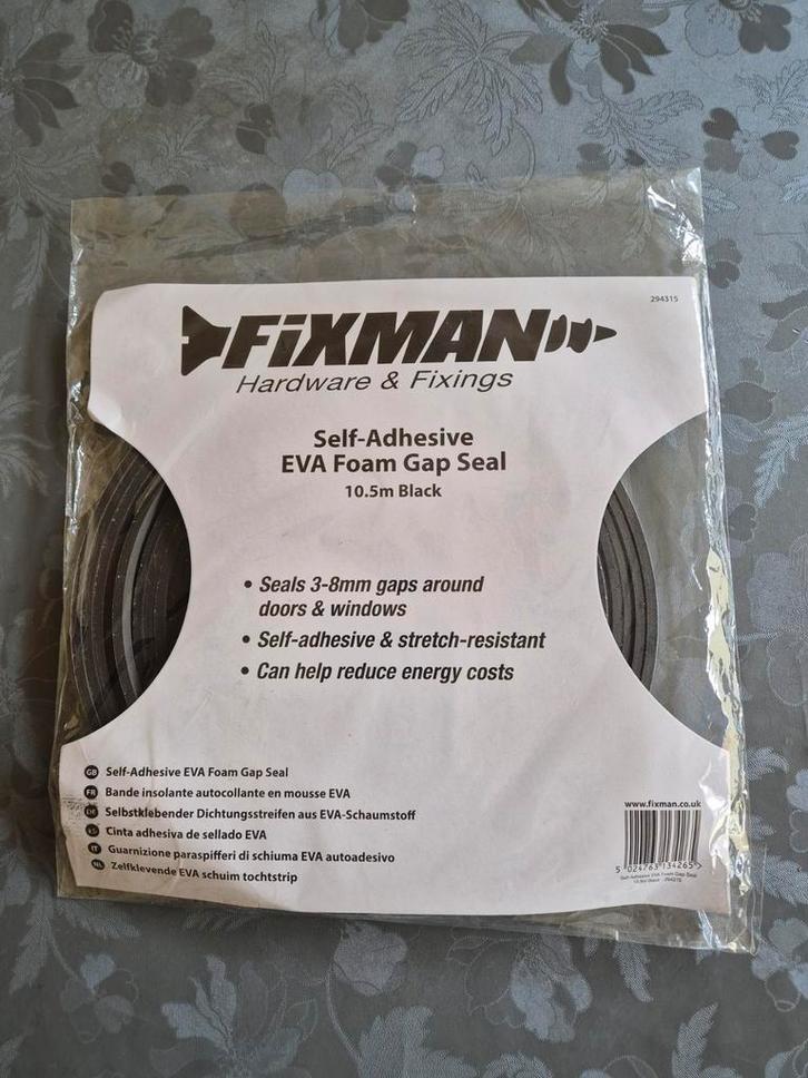 Fixman Tochtstrip. NIEUW!, Doe-het-zelf en Verbouw, Isolatie en Afdichting, Nieuw, Overige materialen, Minder dan 4 cm, Minder dan 5 m²