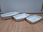 3 witte oven schalen, Ophalen of Verzenden, Zo goed als nieuw, Overige stijlen, Schaal of Schalen
