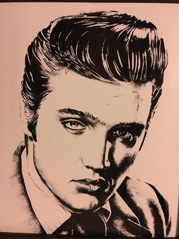 elvis prent foto  in lijst beschikbaar voor biedingen