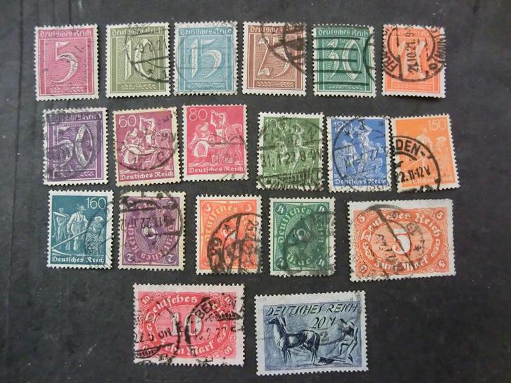 Duitse Rijk serie 158-176 Gestempeld. ( koopje ), Postzegels en Munten, Postzegels | Europa | Duitsland, Gestempeld, Overige periodes