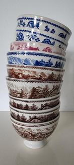9 vintage spoelkommen Boch Frères Belgium, w.o. Alpes, Gebruikt, Ophalen of Verzenden, Kom(men), Overige stijlen