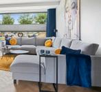 Hoekbank grijs, Ophalen, Gebruikt, 100 tot 125 cm, Hoekbank