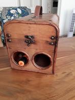 vintage wijnkoffer. valies voor wijnflessen, Ophalen of Verzenden, Zo goed als nieuw, Minder dan 5 flessen, Minder dan 50 cm