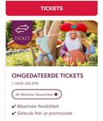4 toegangskaarten voor €150, Tickets en Kaartjes, Recreatie | Pretparken en Attractieparken, Drie personen of meer