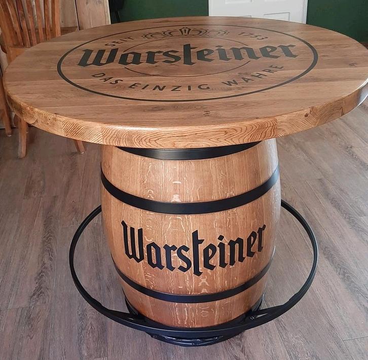 WARSTEINER wijnvat statafel met massief eiken blad, Verzamelen, Biermerken, Nieuw, Overige typen, Overige merken, Ophalen of Verzenden