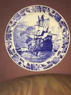 Delfts Blauw Bord met Schip, Ophalen of Verzenden