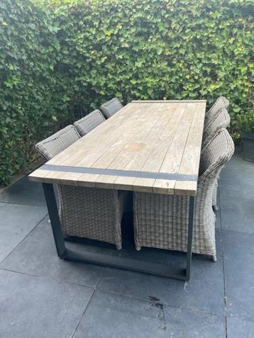 tuintafel four seasons 240x100 en zes stoelen (pr design) me beschikbaar voor biedingen