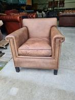Strakke Chesterfield fauteuil taupe bruin  + BEZORGING!!!, Huis en Inrichting, Fauteuils, ., Chesterfield, 75 tot 100 cm, Ophalen of Verzenden