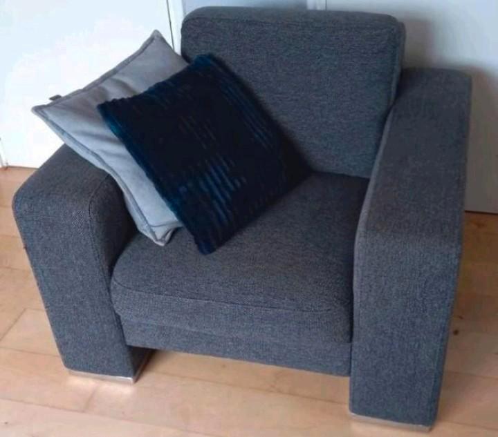 Design fauteuil Kanizsa Trend / Andante, antraciet, Huis en Inrichting, Fauteuils, Gebruikt, Stof, 100 tot 125 cm, Minder dan 75 cm