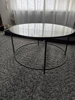 Salontafel rond 84cm gehard glas, Huis en Inrichting, Tafels | Salontafels, Ophalen, Gebruikt, 100 tot 150 cm, Rond