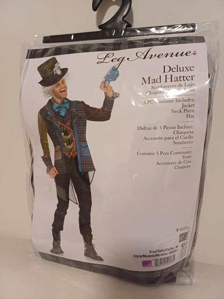 Mad Hatter Kostuum - Alice in Wonderland Halloween, Kleding | Heren, Carnavalskleding en Feestkleding, Halloween, Ophalen of Verzenden