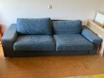 Kivik hoesjes 3 zitter plus voetenbank blauw, Huis en Inrichting, Banken | Voetenbanken en Poefen, Gebruikt, 125 cm of meer, Ophalen of Verzenden