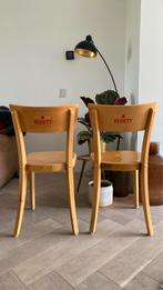 2 superleuke vintage café stoelen/eetkamerstoelen, Twee, Gebruikt, Bruin, Hout