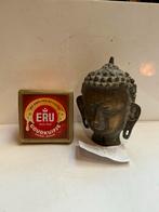 Oud bronzen Boeddha hoofd uit Burma, ca. 1950, Ophalen of Verzenden, Gebruikt