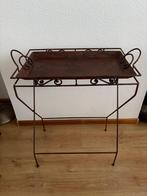 Vintagelook dienbladtafel / bijzettafel, Huis en Inrichting, Woonaccessoires | Dienbladen, Ophalen, Zo goed als nieuw, Vierkant
