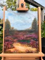 Schilderij heideveld 60x40 cm., Antiek en Kunst, Kunst | Schilderijen | Modern, Ophalen of Verzenden