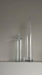 Hoge glazen vaas - 70cm - perfecte staat, Huis en Inrichting, Woonaccessoires | Vazen, 50 tot 75 cm, Wit, Ophalen of Verzenden