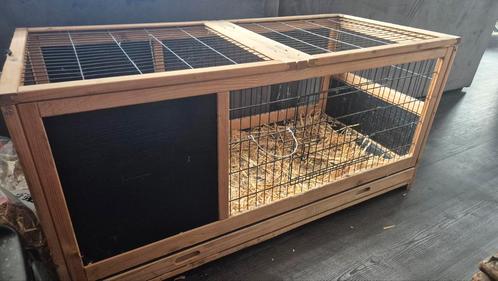 Houten  konijnenhok, Dieren en Toebehoren, Knaagdieren en Konijnen | Hokken en Kooien, Gebruikt, Hok, Minder dan 60 cm, 110 cm of meer