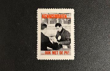Sluitzegel NS ‘Kennismaken, ook met de PV’ (jaren 60) beschikbaar voor biedingen