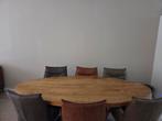 Ovale mangohouten eettafel 220x100cm - Zo goed als nieuw!, Huis en Inrichting, Tafels | Eettafels, Ophalen
