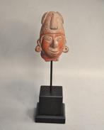 Uniek en authentiek Maya hoofdje,terra cotta, 6e-8e eeuw AD, Ophalen of Verzenden