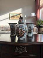 Vazen set Flora Keramiek – Delfts Polychroom Holland, Antiek en Kunst, Ophalen