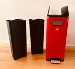 Luxe Wesco Big Double Master Afvalbak 2x 20L Rood, Ophalen, Gebruikt, Met pedaal, 50 tot 75 cm