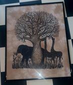 Batik doek afrikaans tafreel kunstenares heidi lange, Antiek en Kunst, Ophalen