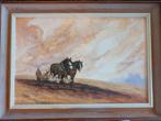 Schilderij van Bill Makinson - Plough Horses, Antiek en Kunst, Kunst | Schilderijen | Klassiek, Ophalen