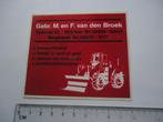 sticker oud Gebr VD BROEK Bergharen grondwerk volvo bm retro, Verzenden, Zo goed als nieuw