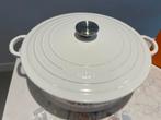 Nieuwe Le Creuset Risotto Pan Shiny White 30 cm in de doos, Gietijzer, Nieuw, Ophalen of Verzenden, Keramische plaat